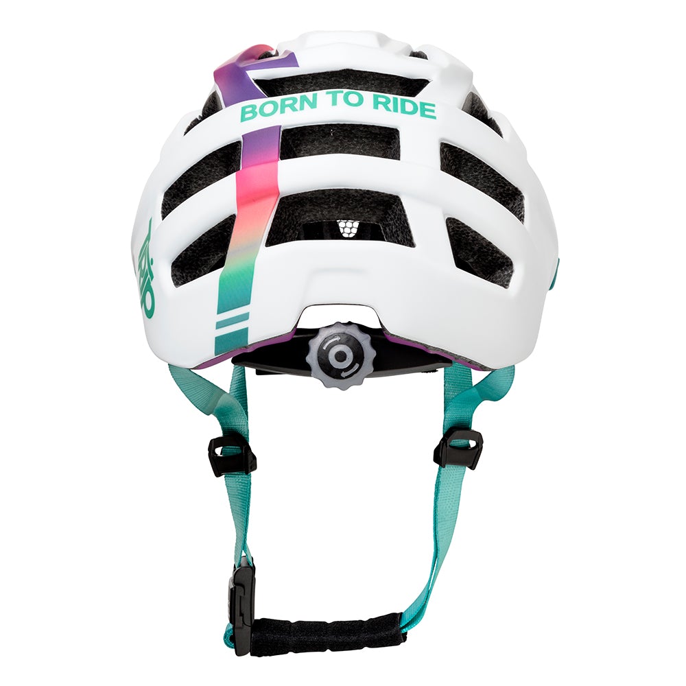 Casco Enduro Blanco/Turquesa