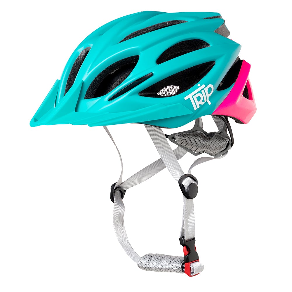 Casco Mountain Bike Azul/Rosado