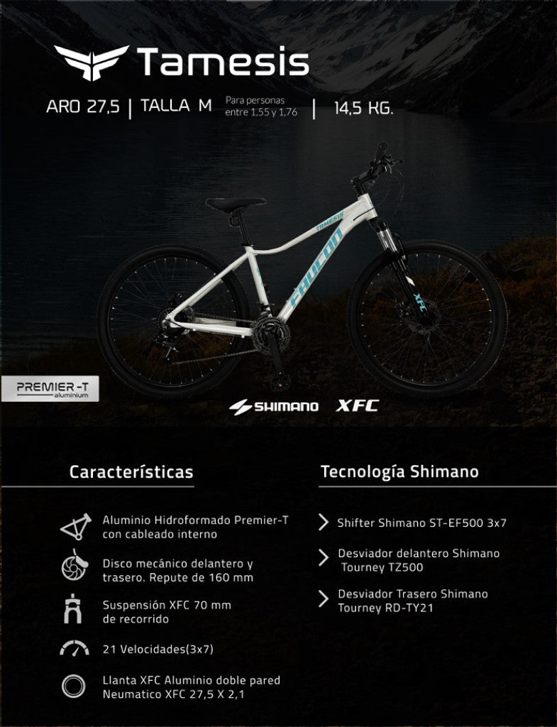 Bicicleta Mountain Bike Mujer Tamesis Aro 27.5