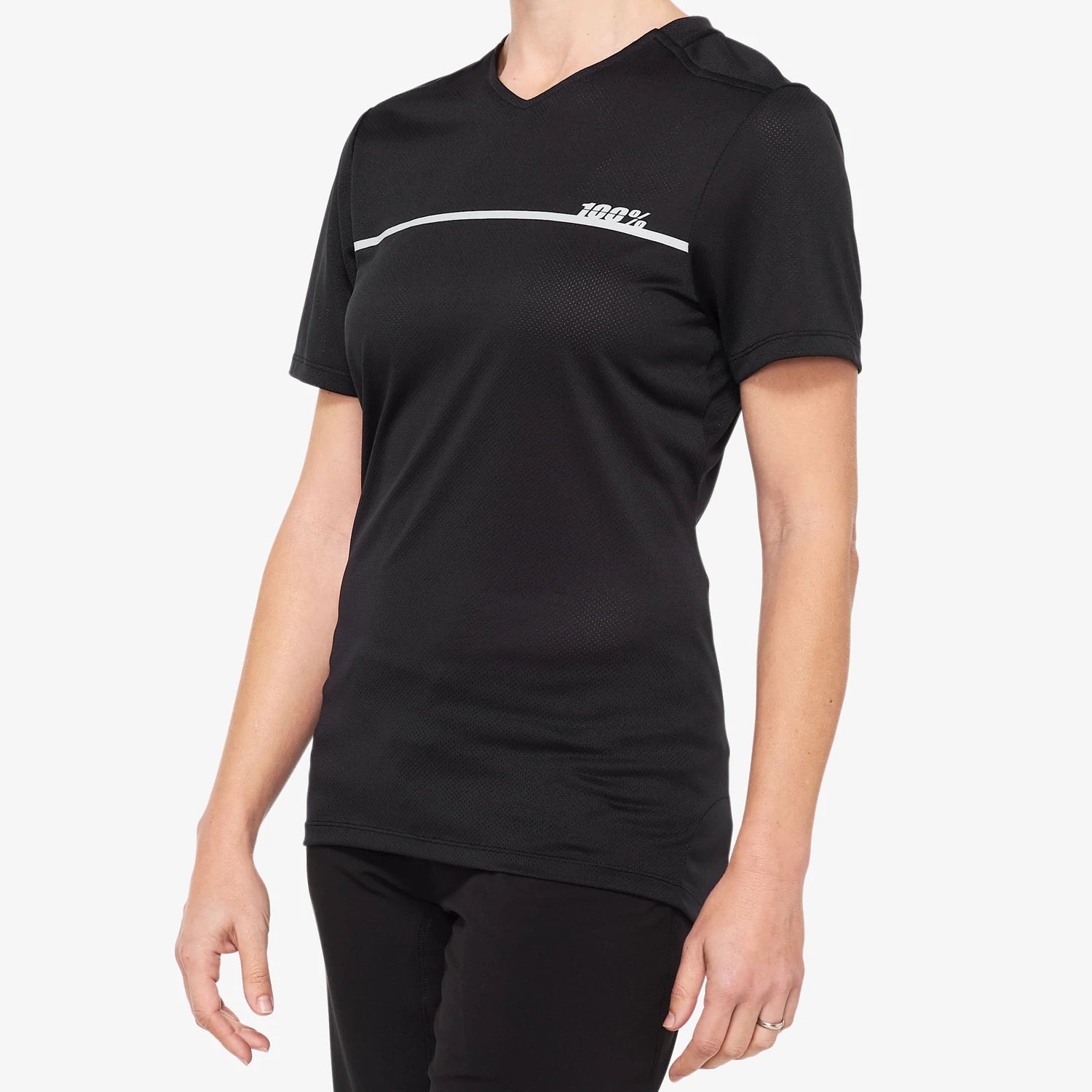 Jersey Ridecamp mujer Black/Grey manga corta