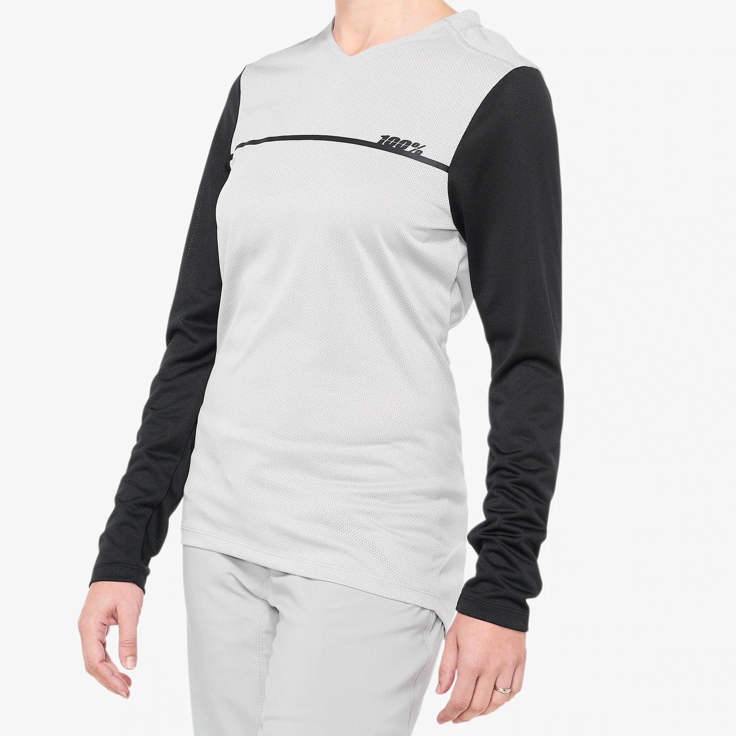 Jersey Ridecamp Mujer Grey/Black manga larga