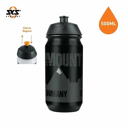 Botella de Agua Negra Mount 500ML