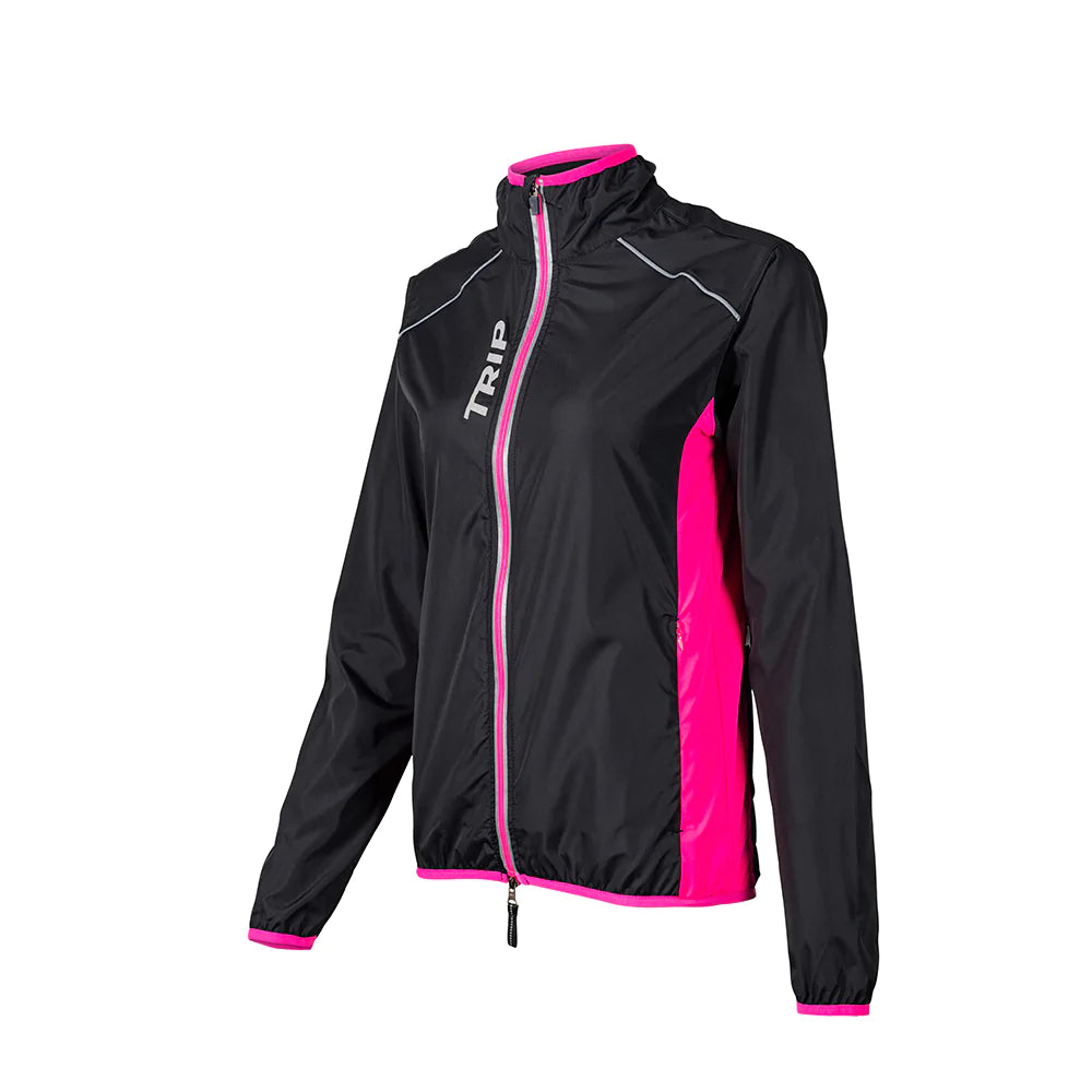 Cortaviento Negro/Rosado