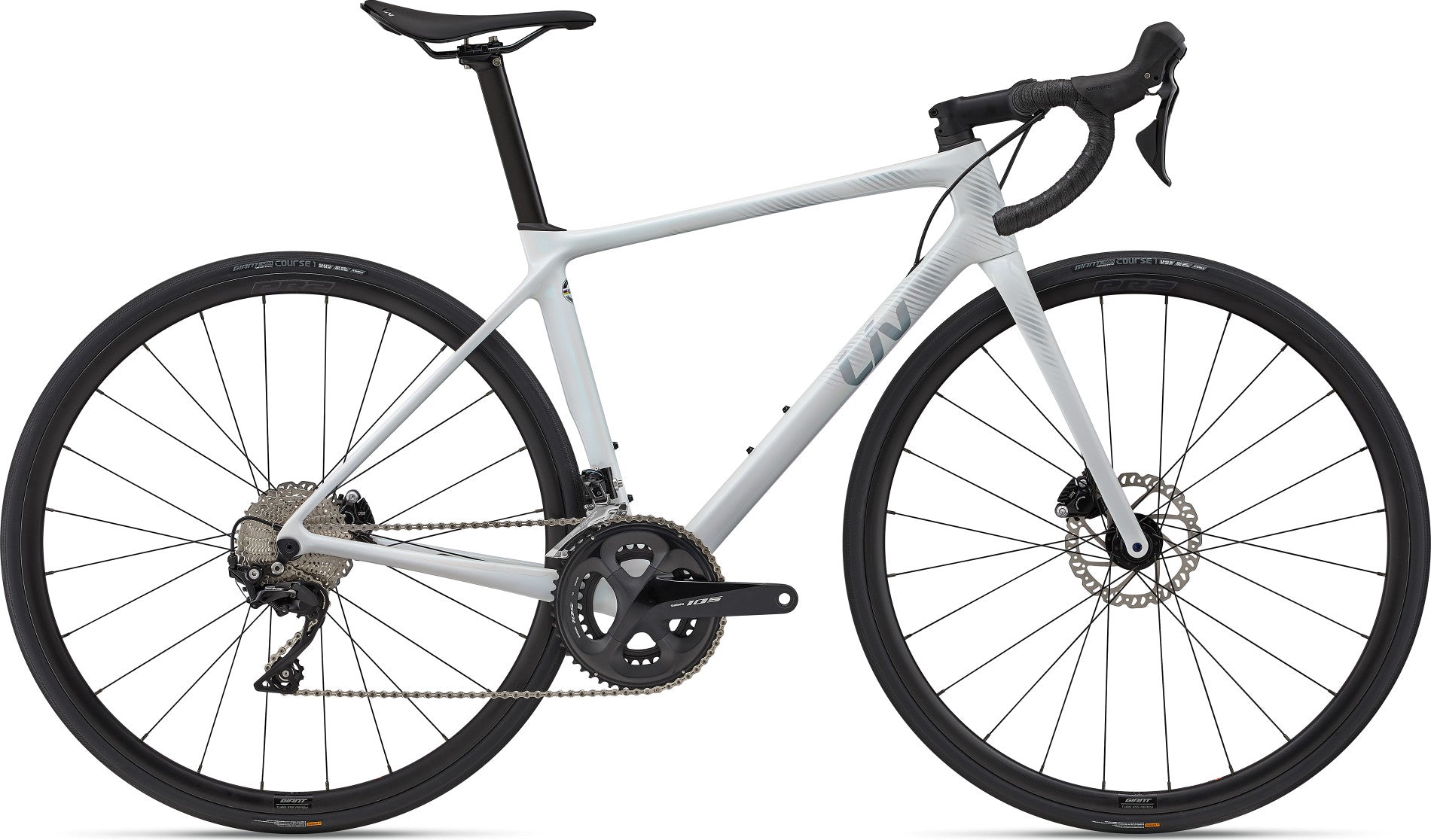 Bicicleta Ruta Mujer Langma Advanced 2 Disc-QOM Blanco