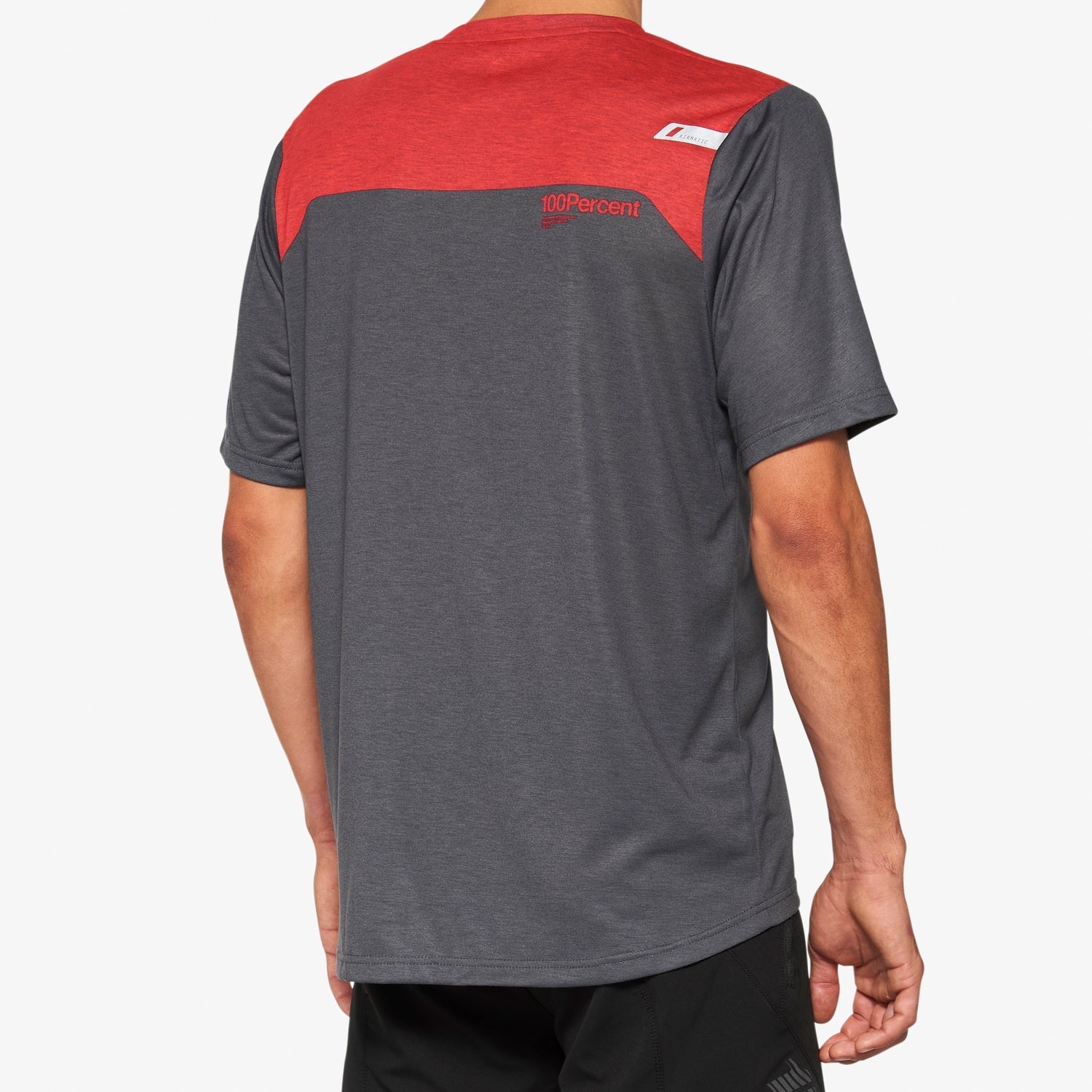 Jersey Airmatic Charcoal/Racer red manga corta