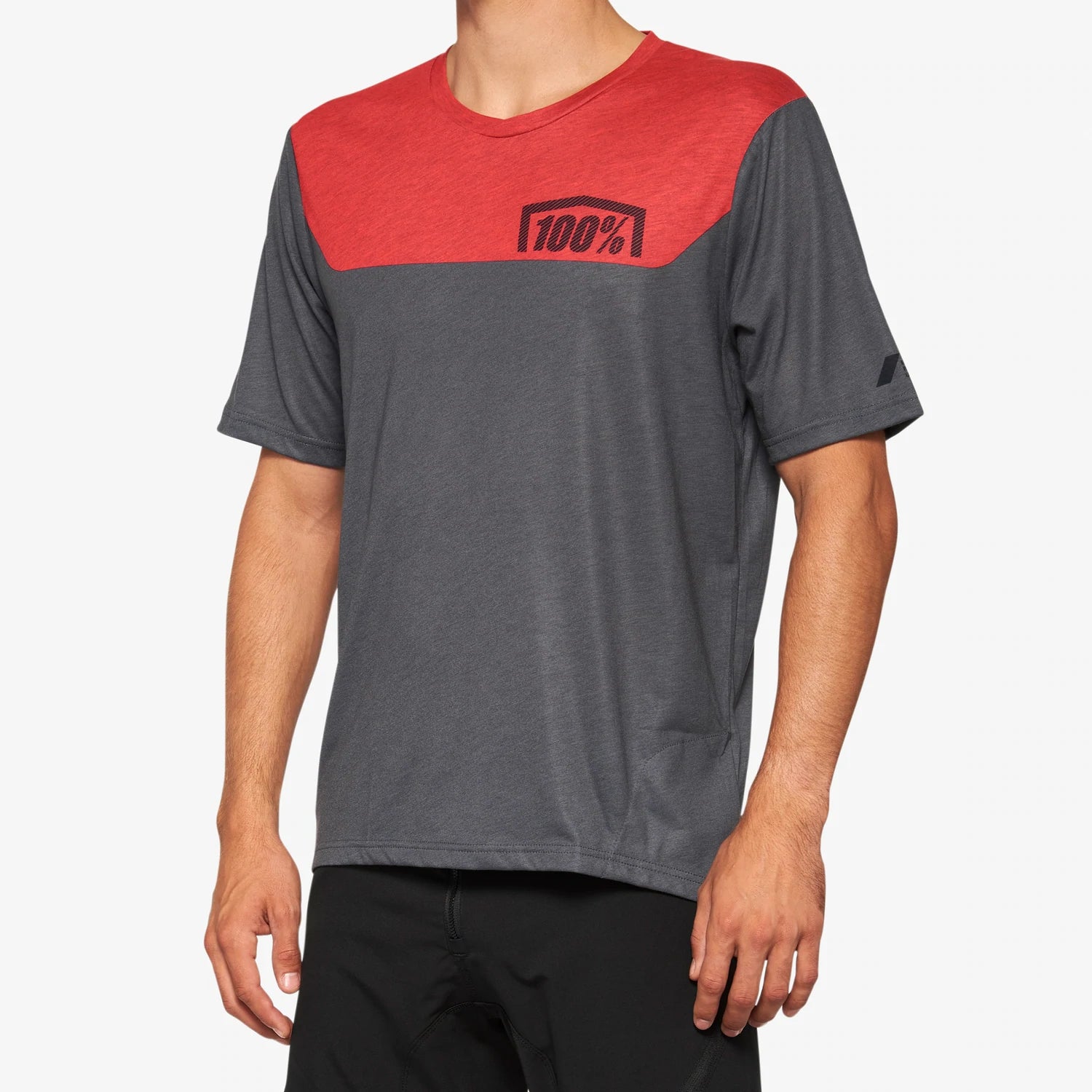 Jersey Airmatic Charcoal/Racer red manga corta