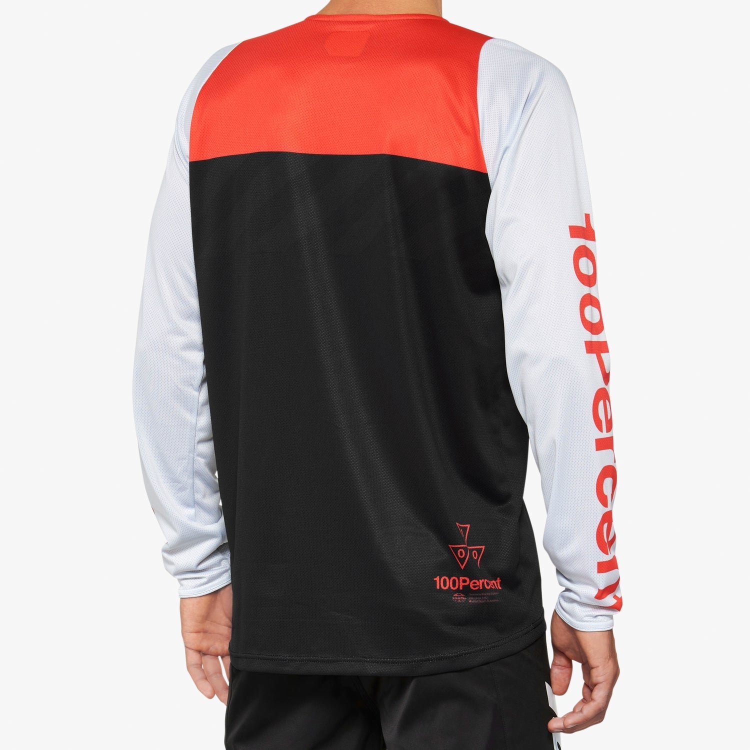 Jersey R-Core Black/Racer Red manga larga