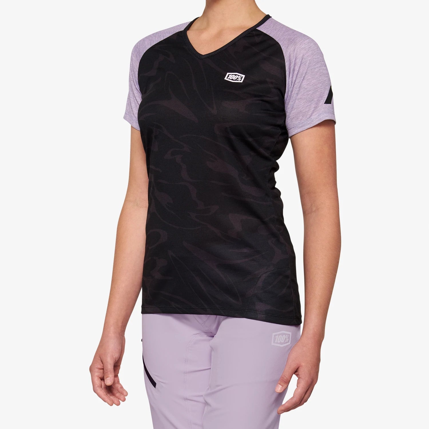 Jersey mujer Black/Levender manga corta