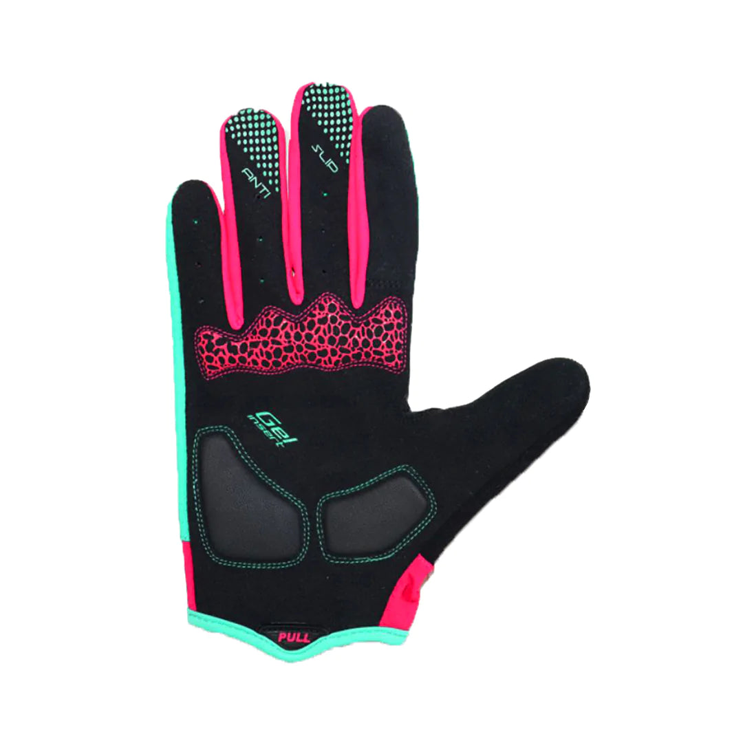 Guantes Largos Celeste Rosado