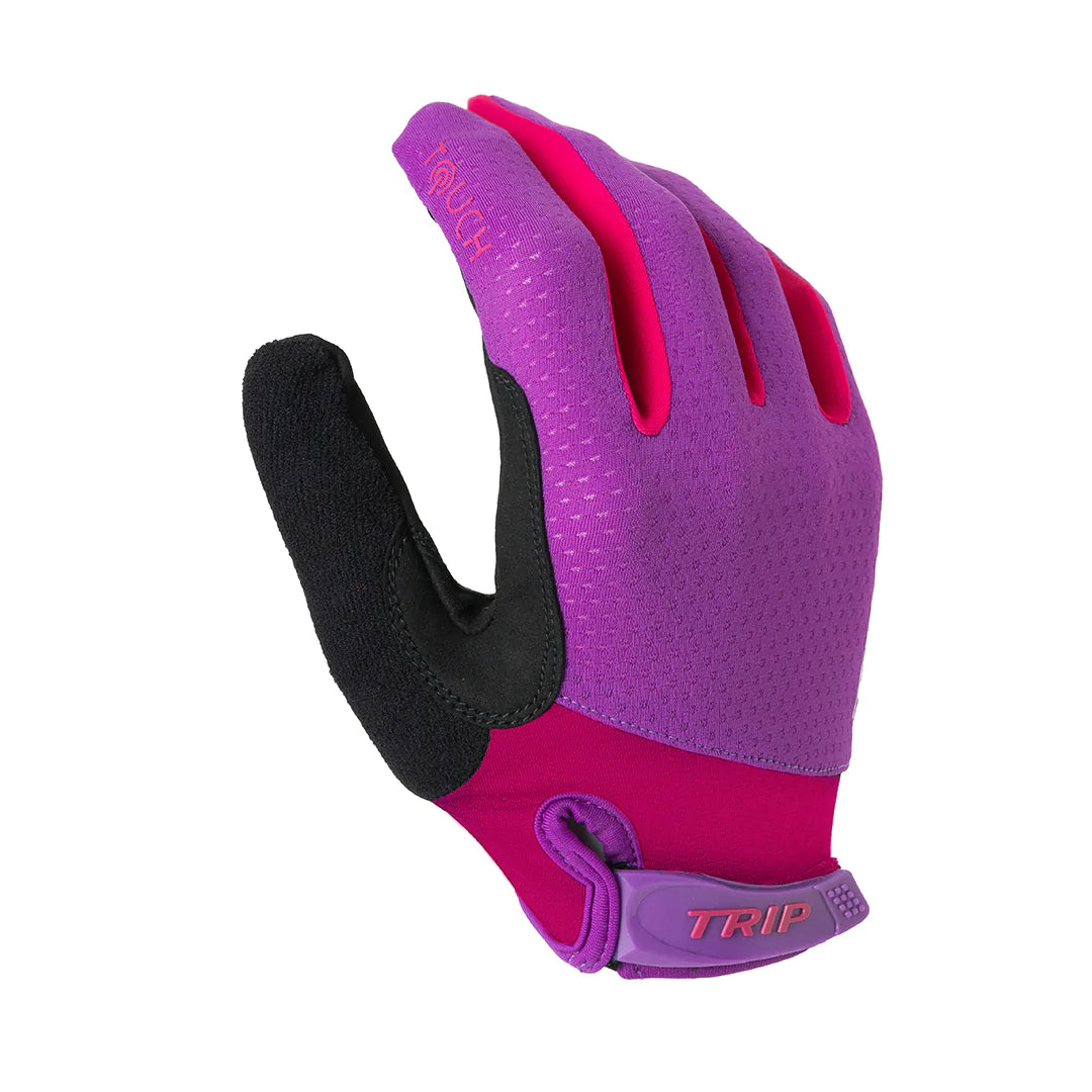 Guantes Largos Morado Rosado